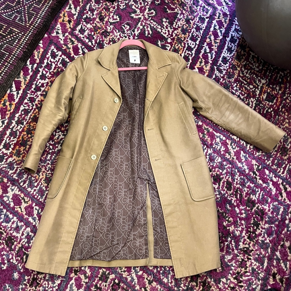 XGirl brushed cotton tan Trench coat